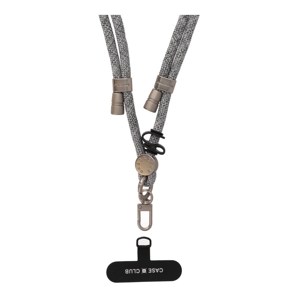 heather grey rope crossbody strap